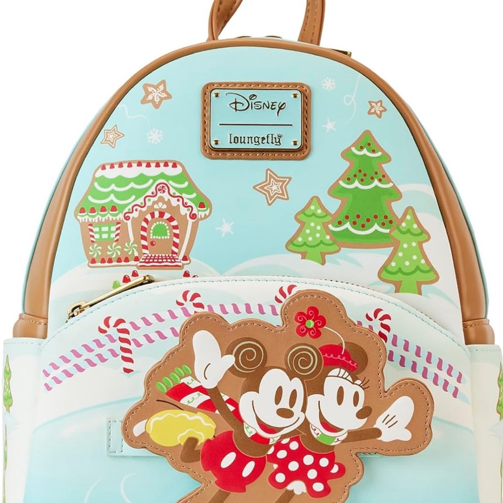 Loungefly Disney Mickey and Minnie Ice Skating Holiday (Gingerbread Scented)